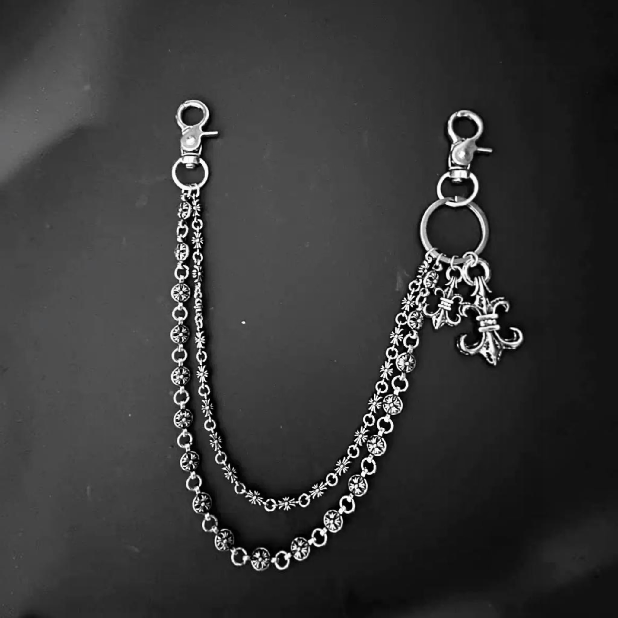 Chrome hearts fleur jeans chain
