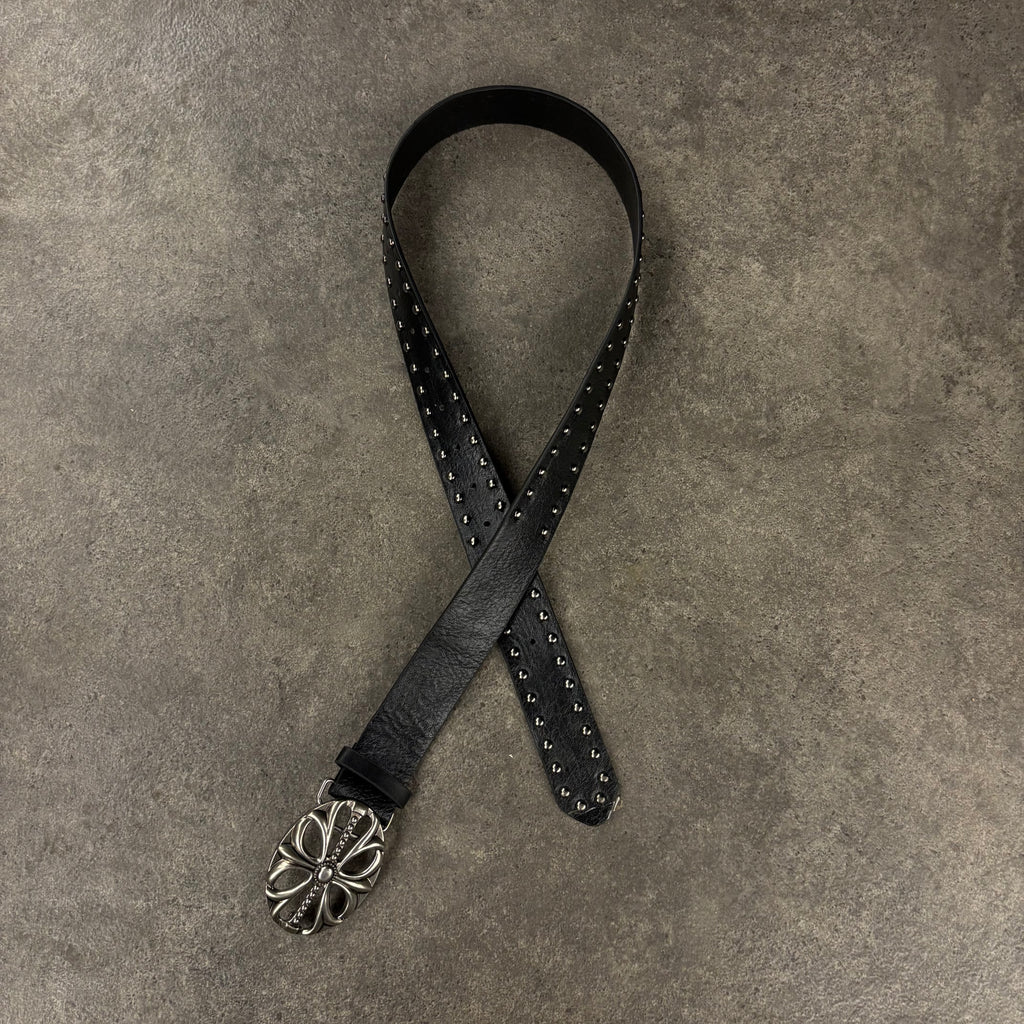 Chrome Hearts leather belt black