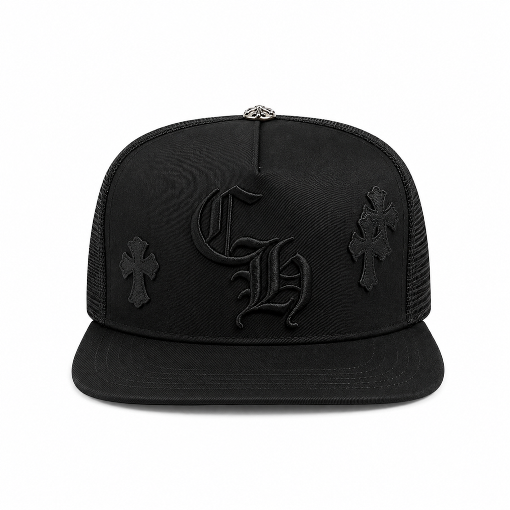 Chrome hearts All back Cross Patch Cap