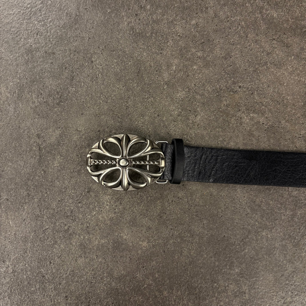 Chrome Hearts leather belt black