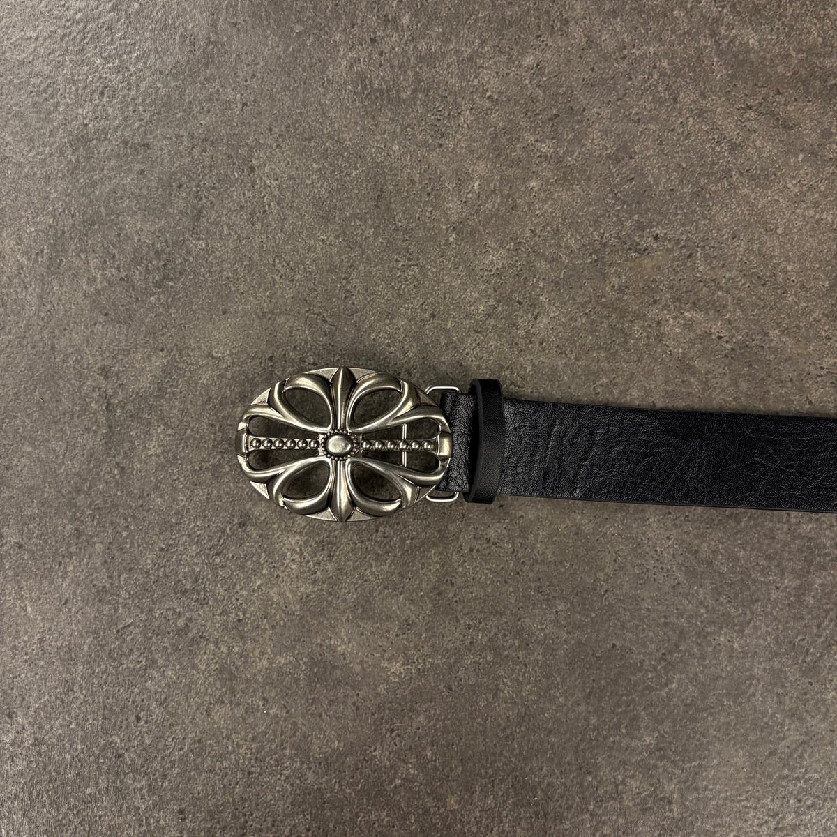 Chrome Hearts leather belt black