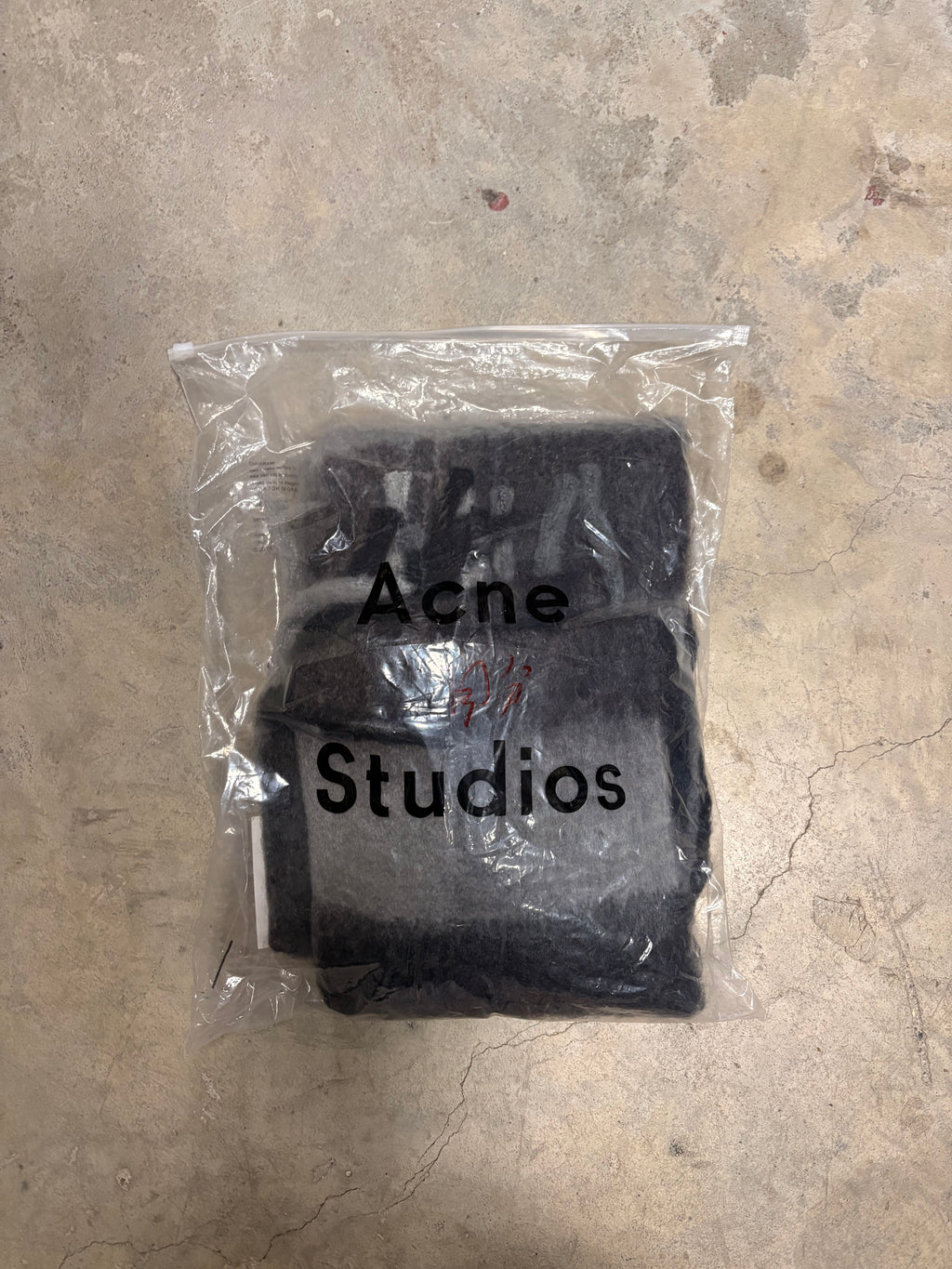 Acne studios MOHAIR SCARF Black/Grey/Dark Grey