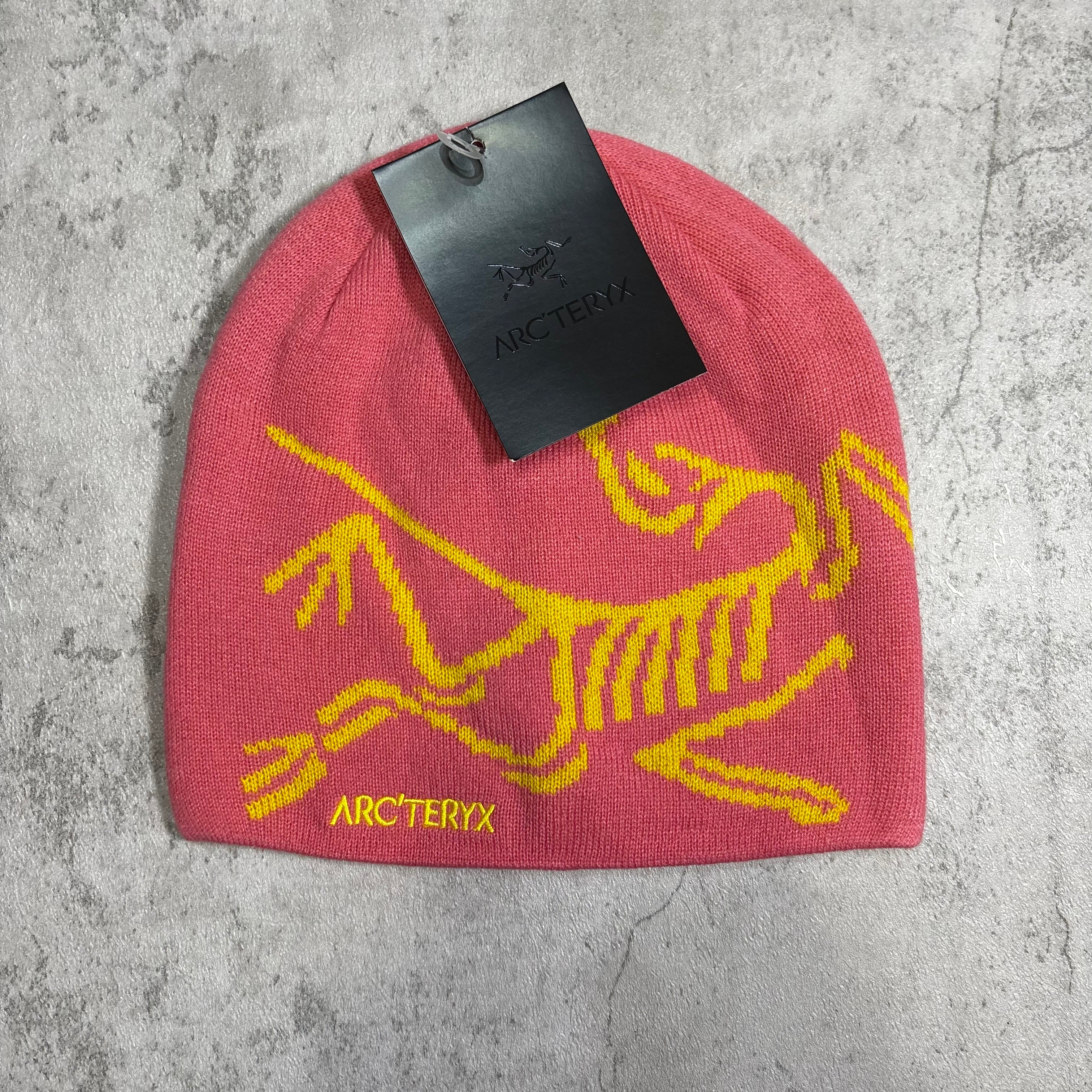 Arc'teryx Bird Head Toque pink and yellow