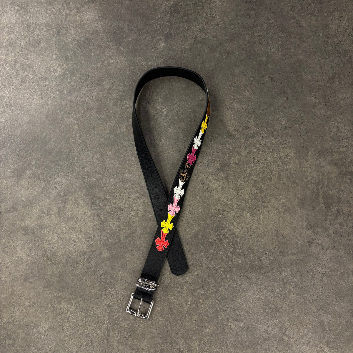 Chrome Hearts multi cross belt black