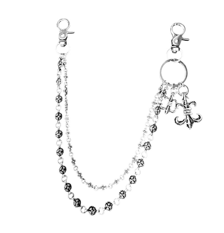 Chrome hearts fleur jeans chain