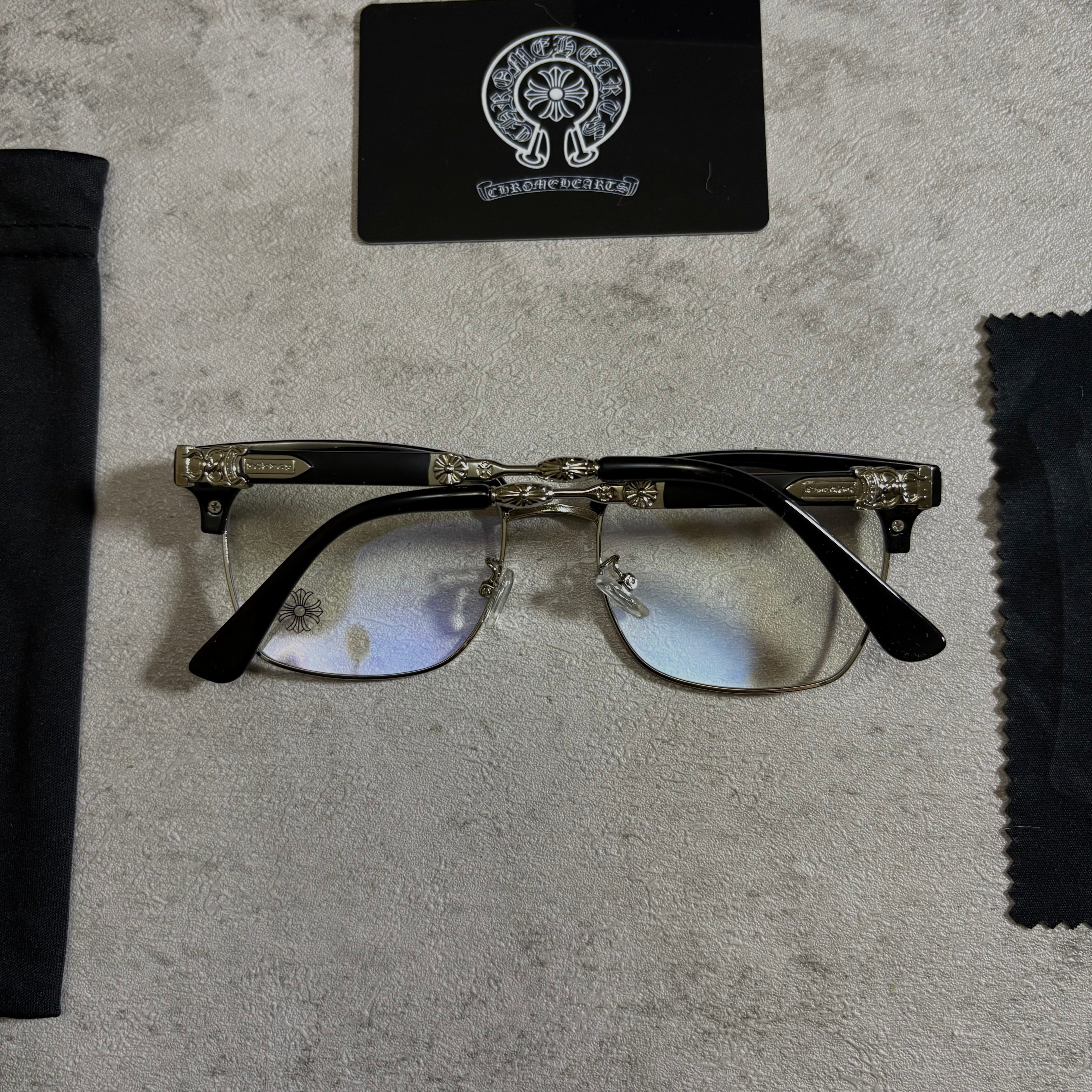 Chrome Hearts Glasses sime rimless black