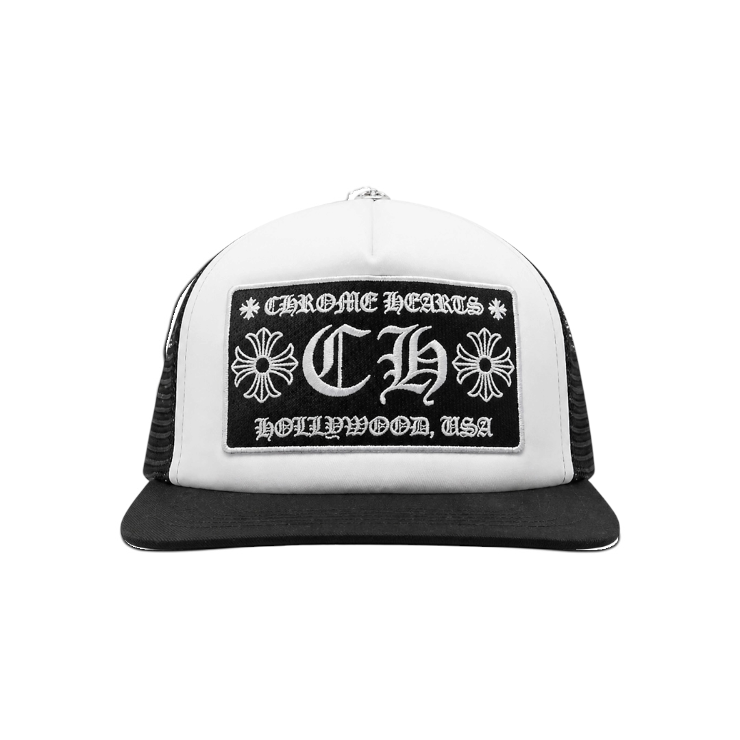 Chrome hearts white trucker cap
