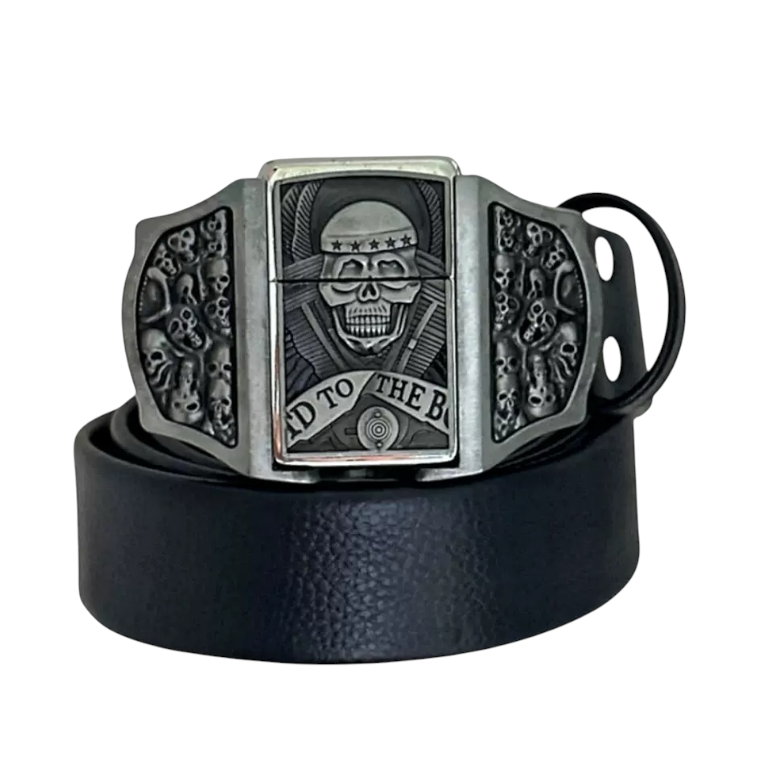 Multi skulls lighter belt